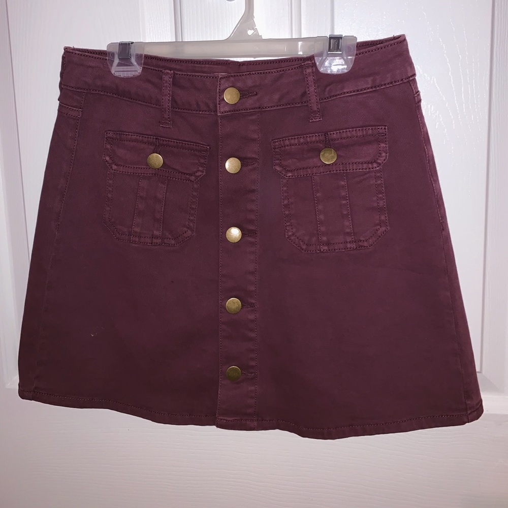 Altar’d State Purple Button Down Skirt